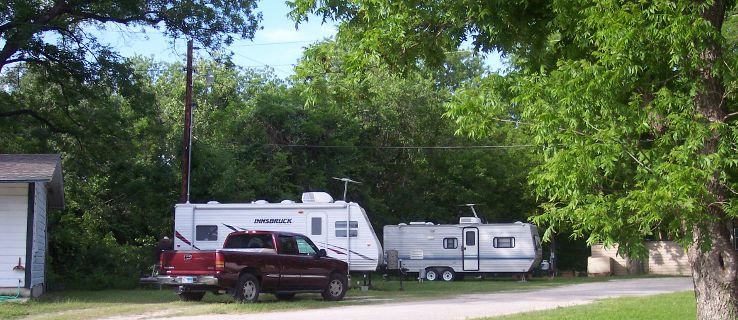 RVs parked in spaces